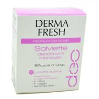 Dermafresh ipersudorazione 10 salviette deodoranti monouso. 10 salviette