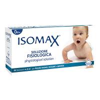 Isomax Soluzione Fisiologica. pulizia nasale, oculare e aerosol terapia. 20 flaconcini da 5 ml 