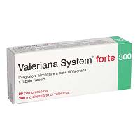 Valeriana system forte 300 integratore alimentare 20 cpr 300 mg di estratto di valeriana