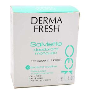 Dermafresh per pelle sensibile 10 salviette deodoranti monouso. 10 salviette