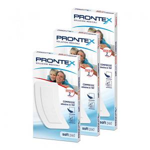 Garza 2 Compresse adesive 10x30 in TNT Soft Pad Prontex