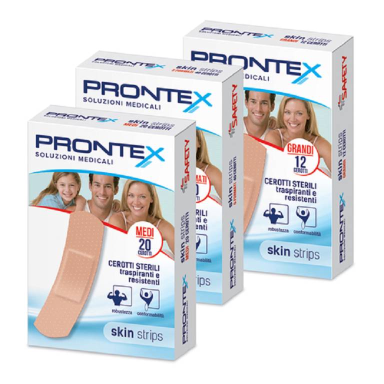 40 cerotti 5 formati Skin Strips sterili traspiranti e resistenti Prontex