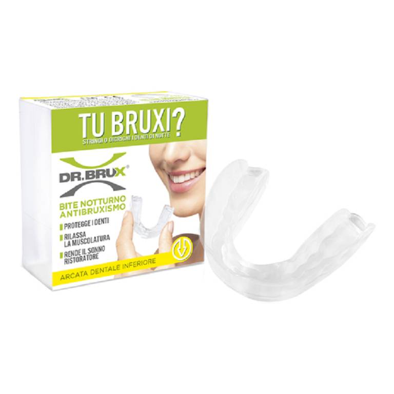 Dr. Brux bite anti bruxismo bite superiore trasparente automodellante