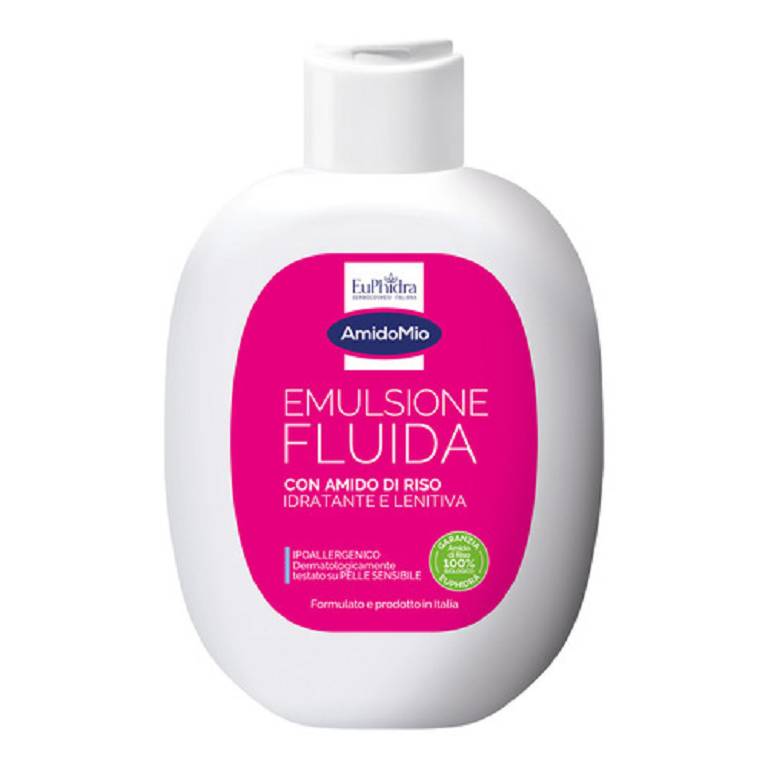 EuPhidra AmidoMio Emulsione Fluida Idratante Rinfrescante all'Amido di Riso Ipoallergenico 200 ml