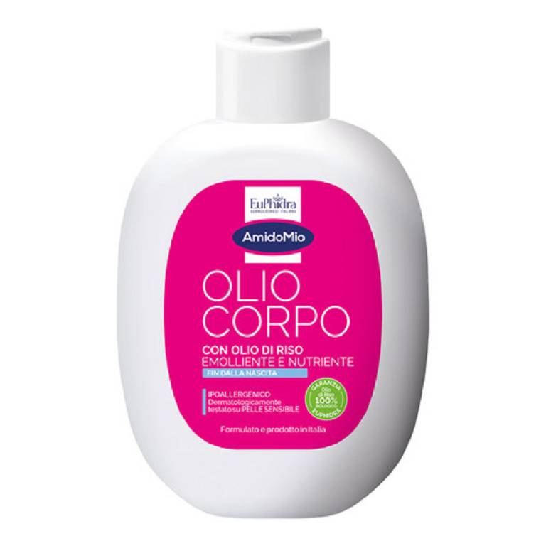 EuPhidra AmidoMio Olio Corpo Emolliente Detergente Ipoallergenico 200 ml