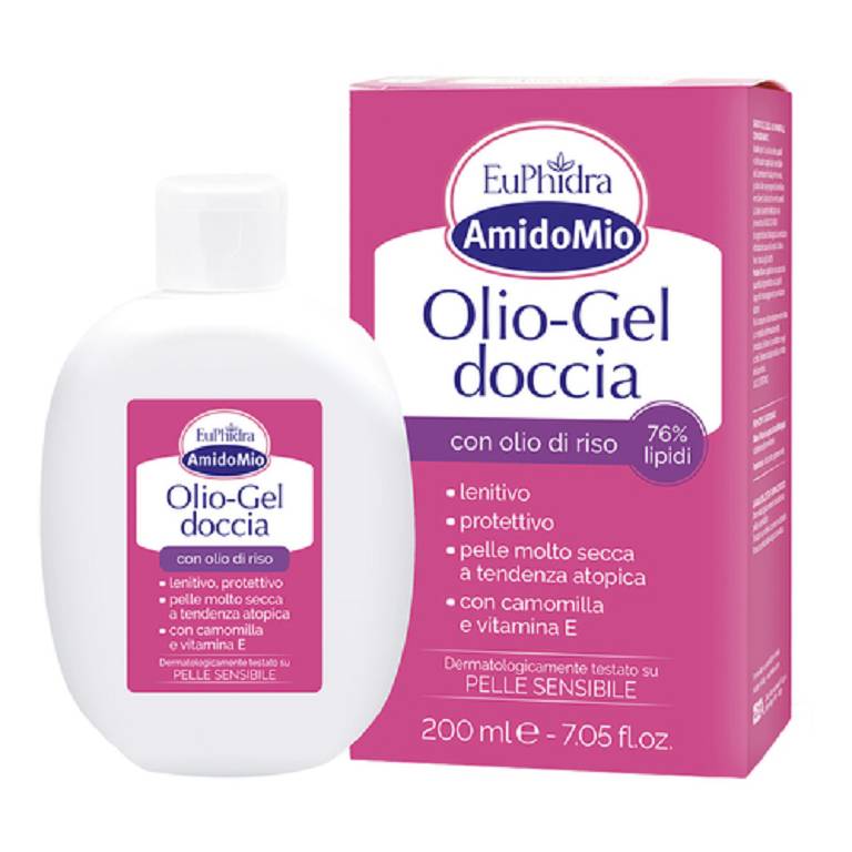 EuPhidra AmidoMio Olio Gel Doccia Detergente Lipidico Ipoallergenico 200 ml