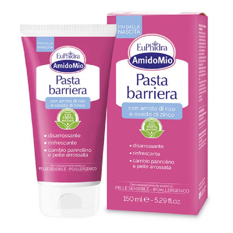 EuPhidra AmidoMio Pasta Barriera con Ossido di Zinco Disarrossante Rinfrescante 150 ml