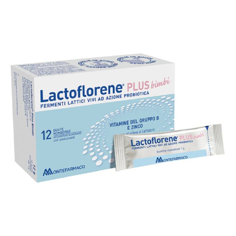 LACTOFLORENE PLUS BIMBI FERMENTI LATTICI VIVI + VIT B + ZINCO  12 FLACONCINI