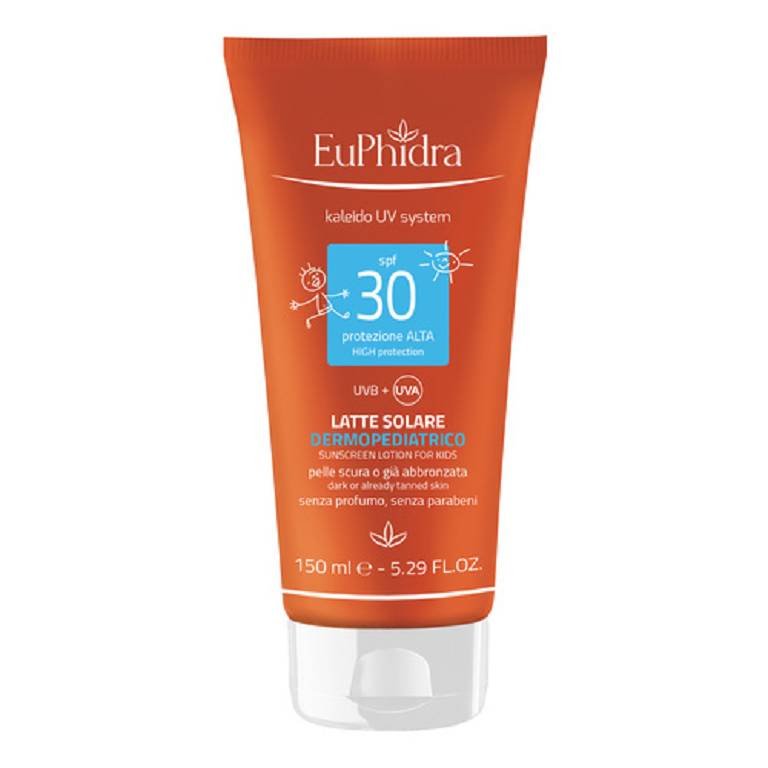 Latte solare dermopediatrico SPF 30 Euphidra kaleidos 150 ml