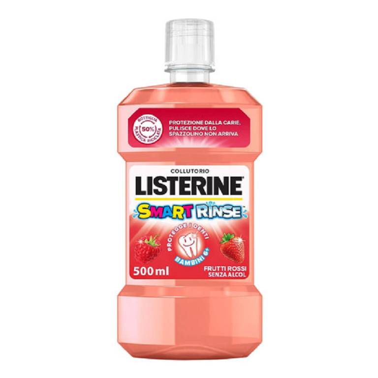 Listerine collutorio bambini 6+ Smart Rinse frutti rossi 500 ml