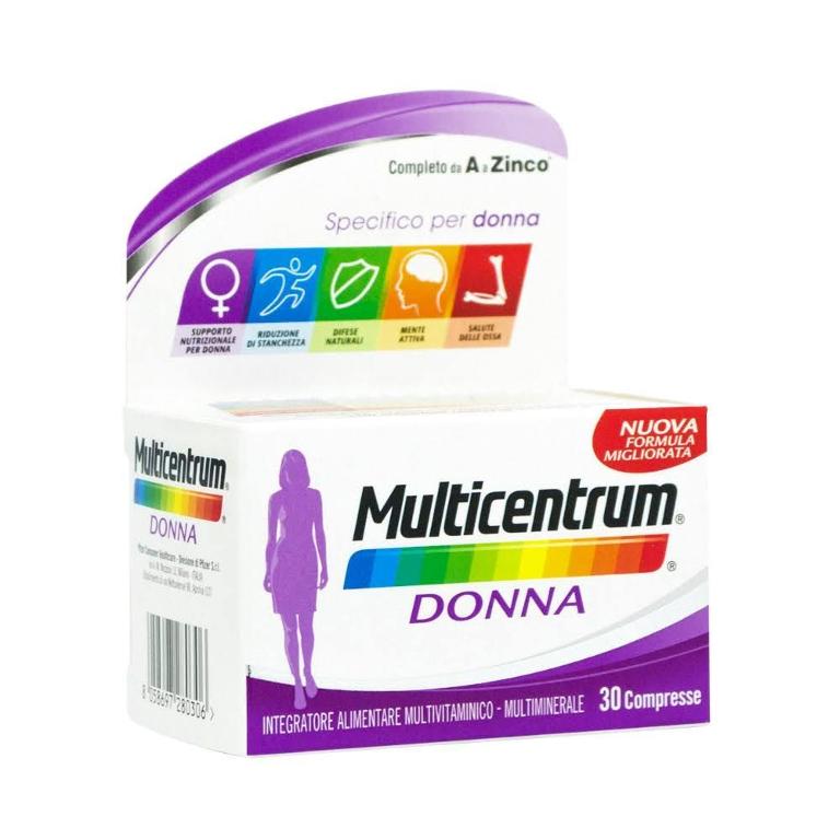 Multicentrum Donna Integratore Vitamine e Minerali 30 Compresse