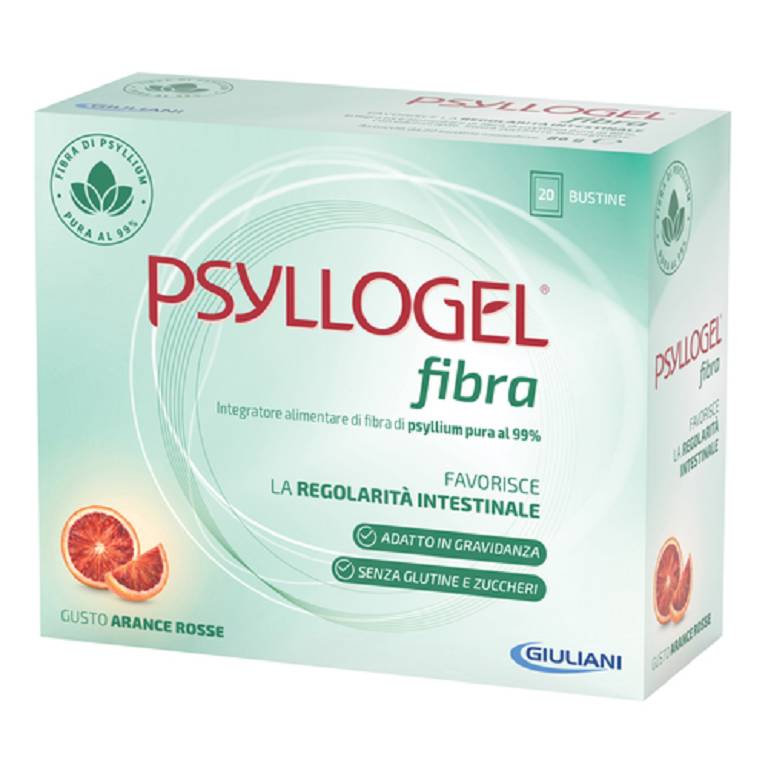 Psyllogel Fibra: per la regolarità intestinale al gusto di arancia rossa. 20 bustine