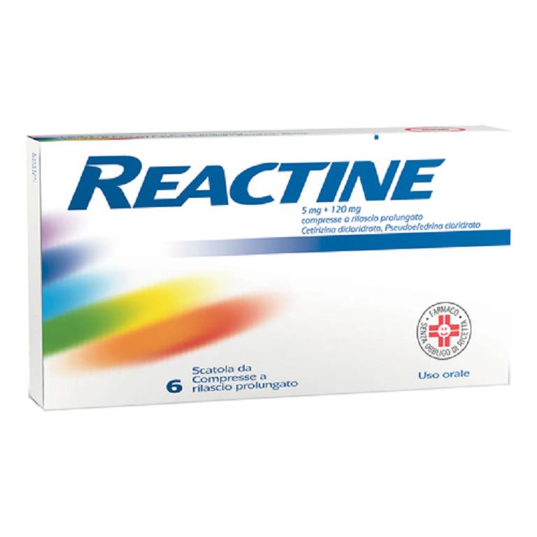 REACTINE * 6 Compresse 5mg+102mg a rilascio prolungato