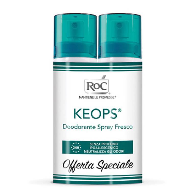 ROC KEOPS DEODORANTE SPRAY FRESCO 2X100ML