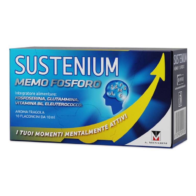 Sustenium memo fosforo 10 flaconcini integratore stanchezza e affaticamento