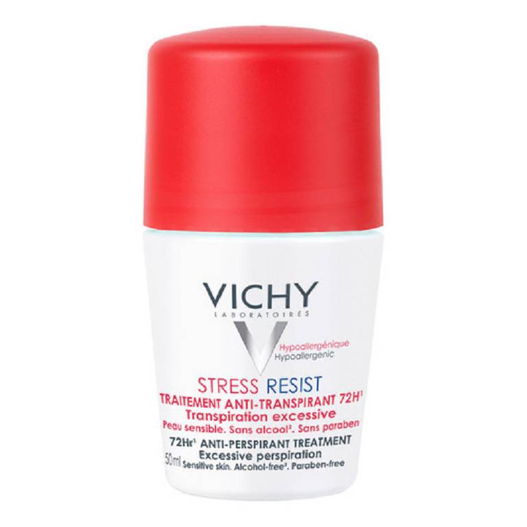 Vichy deodorante stress resist trattamento intensivo antitraspirante 72H: deodorante traspirazione eccessiva. Roll-on 50 ml 